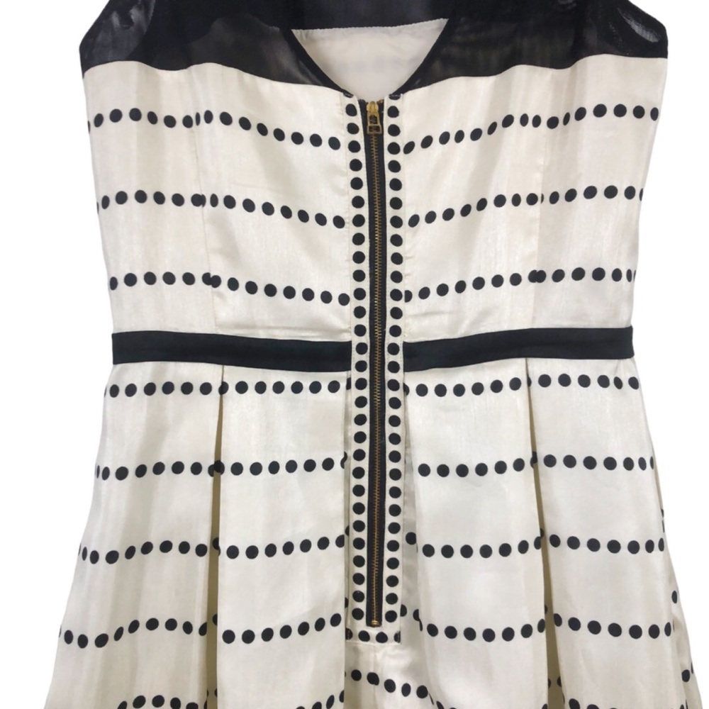 Taylor Fit & Flare Ivory & Black Dress Size 6 - Picture 14 of 16
